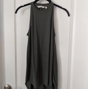 Athleta olive green high neck tunic tank